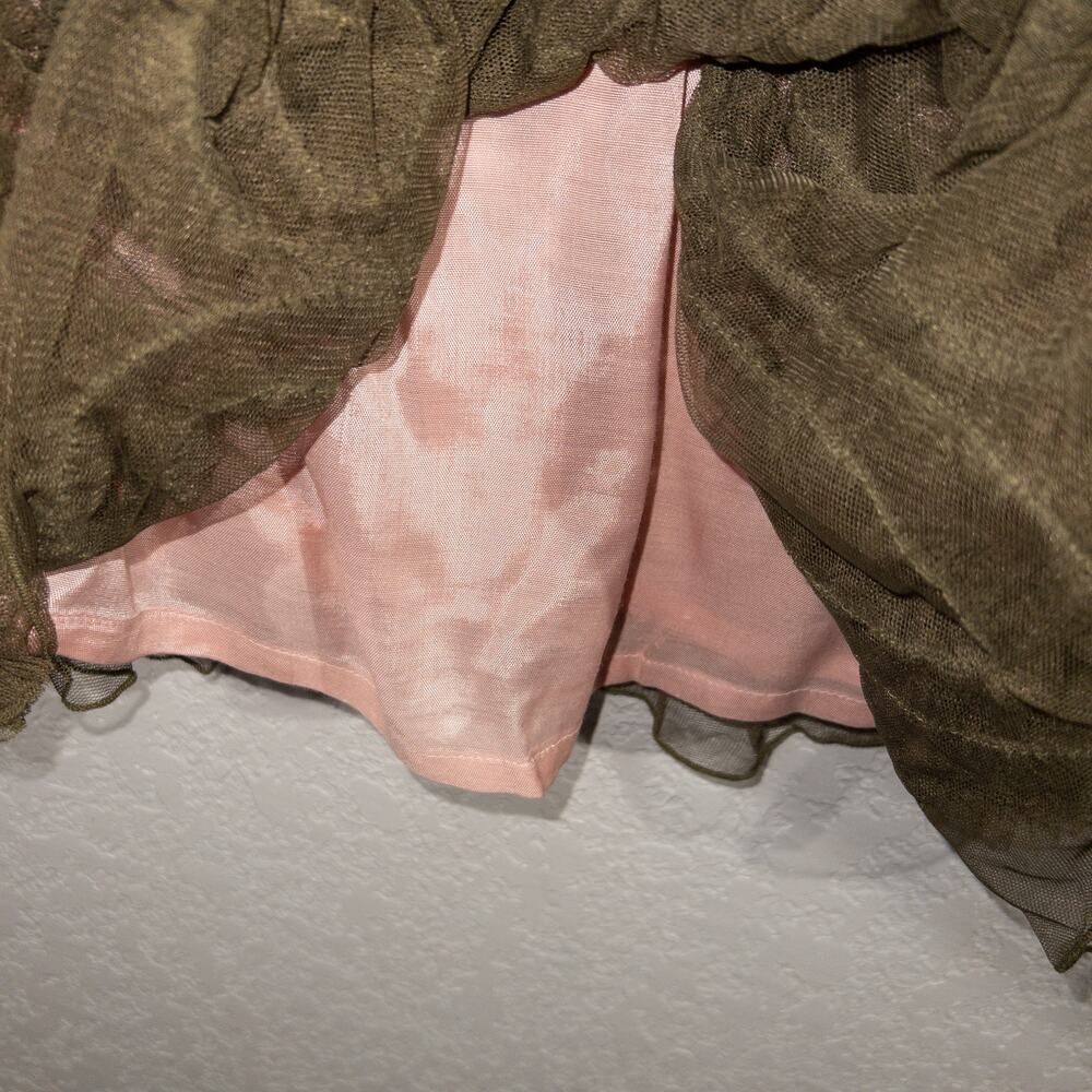 New James Coviello x BHLDN Anthropologie Blush Green Tulle Dress 2 - Picture 6 of 10